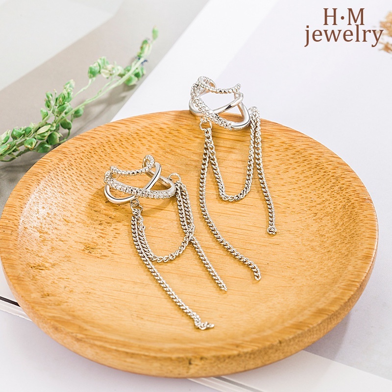 Khuyên Tai Dạng Kẹp Không Xỏ Lỗ Nhiều Lớp Đơn Giản Cá Tính Thời Trang Mới