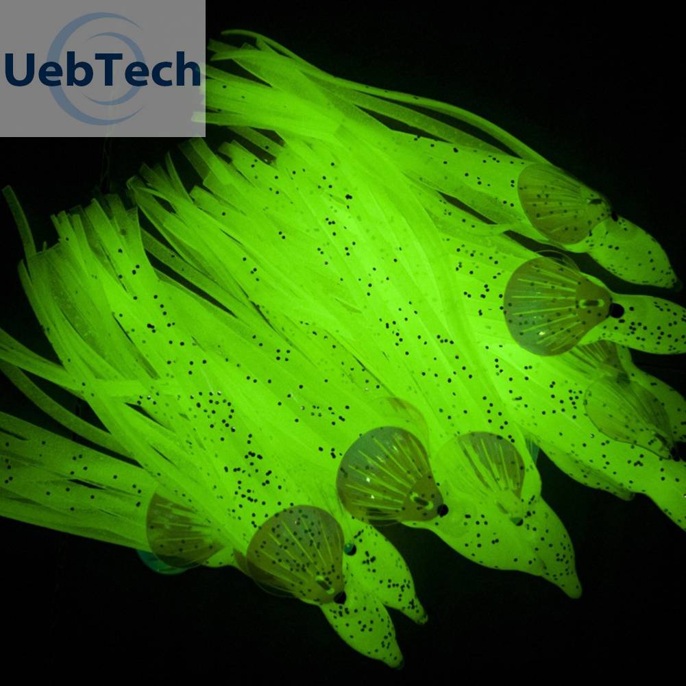 Bộ 10 Mồi Câu Giả Hình Bạch Tuộc Mềm 5cm 6cm 10cm