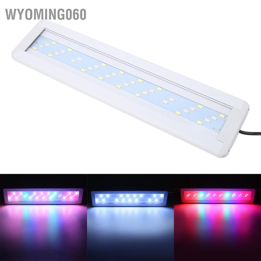Wyoming060 Đèn LED Bể Cá 4 Hàng 3 Chế Độ Màu Chống Tia Nước Vật Có Giá Đỡ Nối Dài