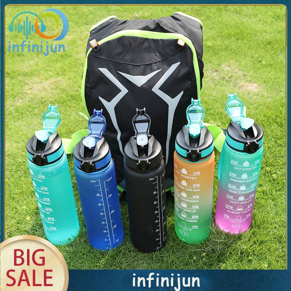 Bình Nước Thể Thao 1000ml Kèm Ống Hút Tiện Lợi