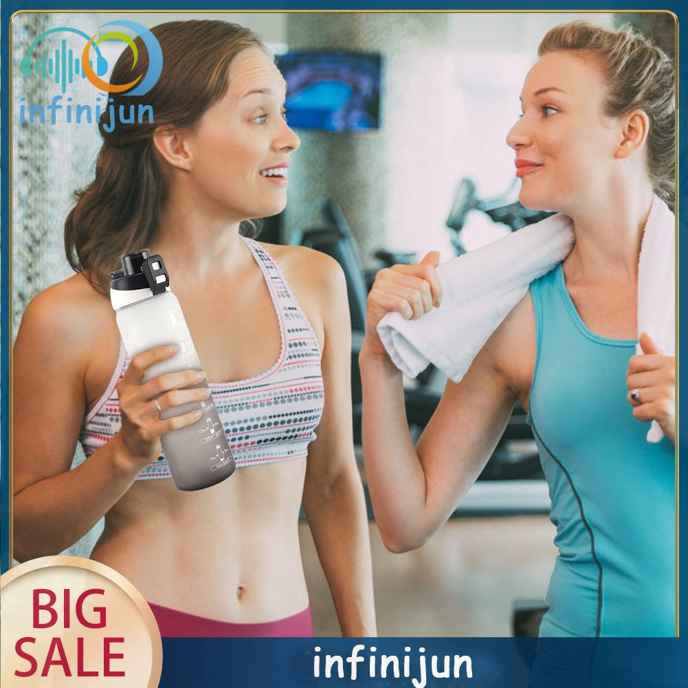 Bình Nước Thể Thao Một Nút 1000ML Bằng Nhựa Chống Rò Rỉ