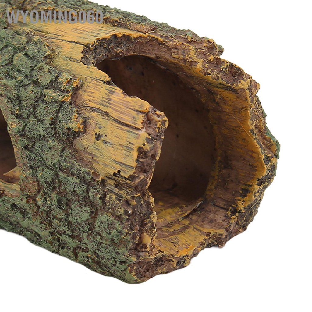 Wyoming060 Thân Cây Gỗ Trang Trí Bể Cá Mô Phỏng Nhựa Nhân Tạo Lỗ Vật Cho Aquascaping