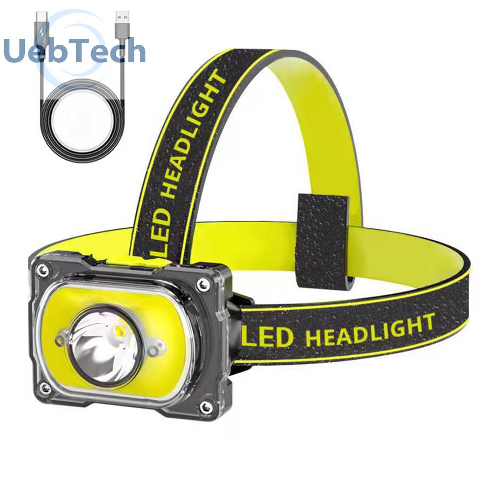 Đèn Pin Đeo Trán COB LED 600lm Cổng USB Chống Nước Đa Ứng Dụng