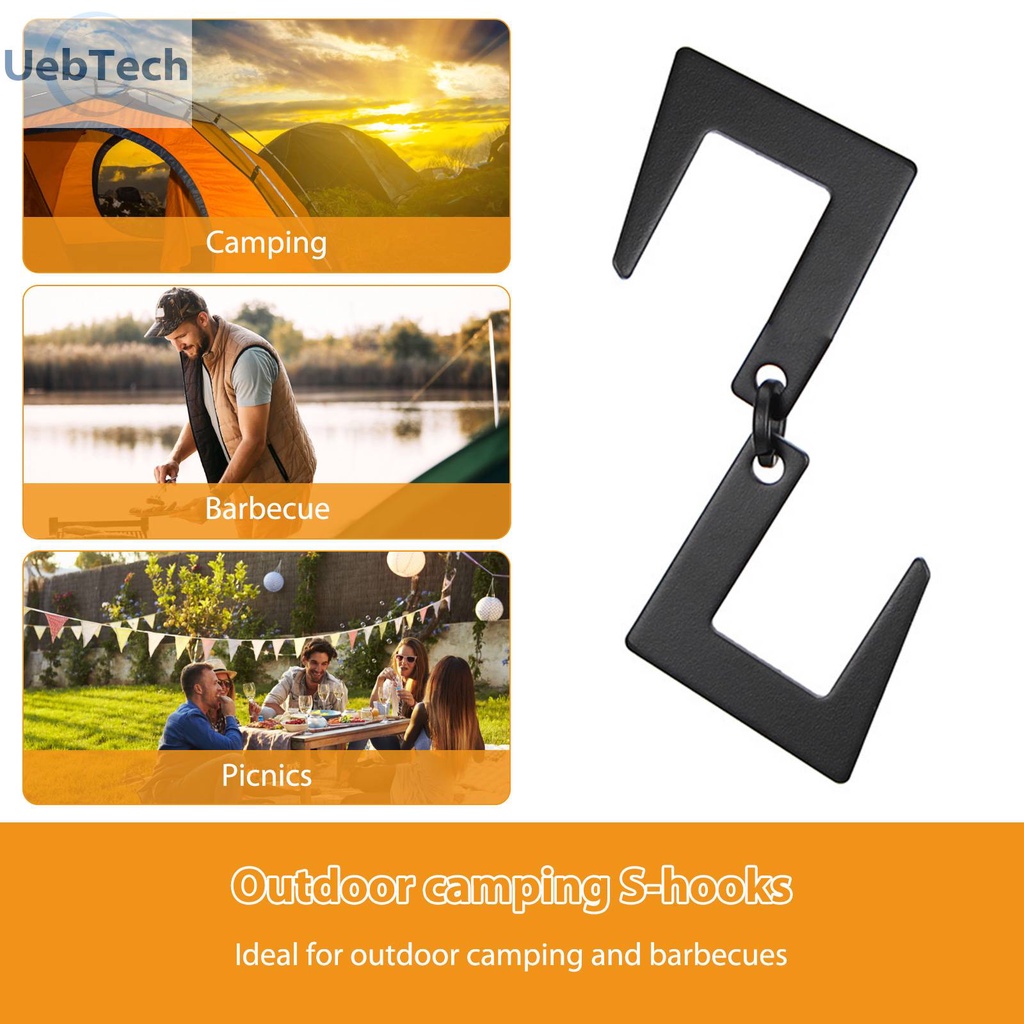 Móc Treo Đồ Hình Chữ S Bằng Kim Loại Tiện Dụng Cho Cắm Trại Leo Núi