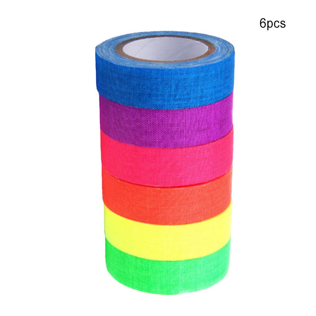 6 Cuộn Băng Dính Dạ Quang Màu Sắc Trơn Thú Vị