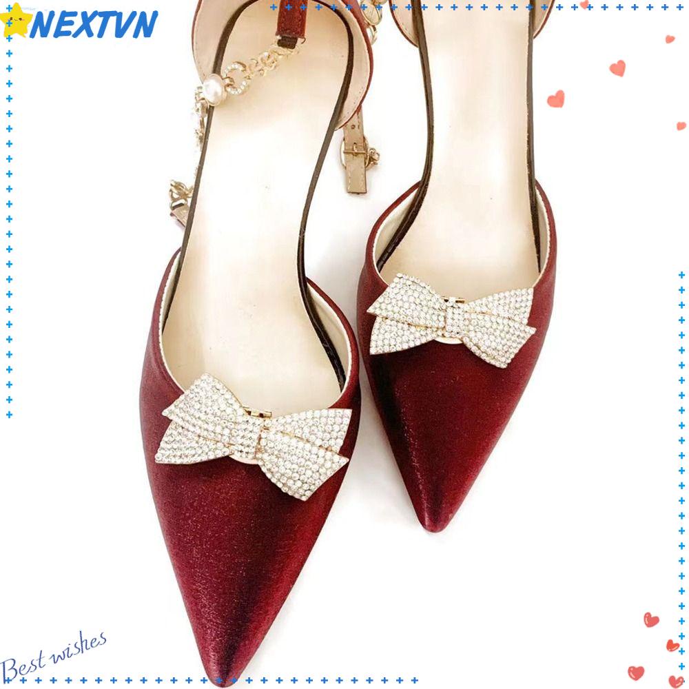 1 Khóa Kẹp Đính Đá Pha Lê Lấp Lánh Trang Trí Giày Cho Cô Dâu