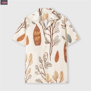 Pleatless Regular Pattern Breathable Fabric Branch Shirt