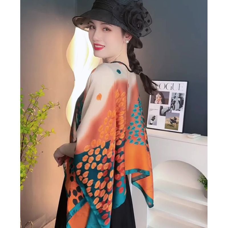 Khăn Choàng Cổ Hình Vuông Cỡ Lớn 110 * 110cm