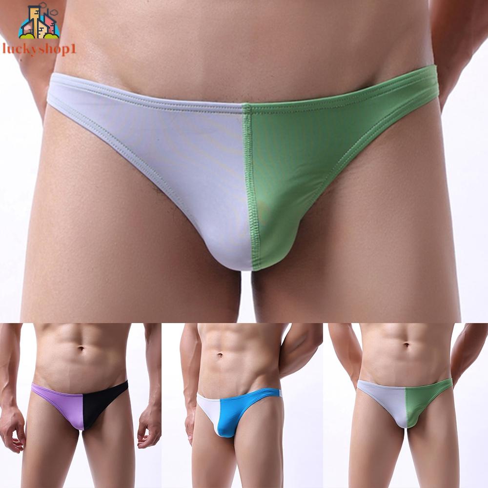 Quần Lót Lọt Khe Mỏng Dáng Chữ T Màu Trơn Mềm Mại Trong Suốt Cho Nam