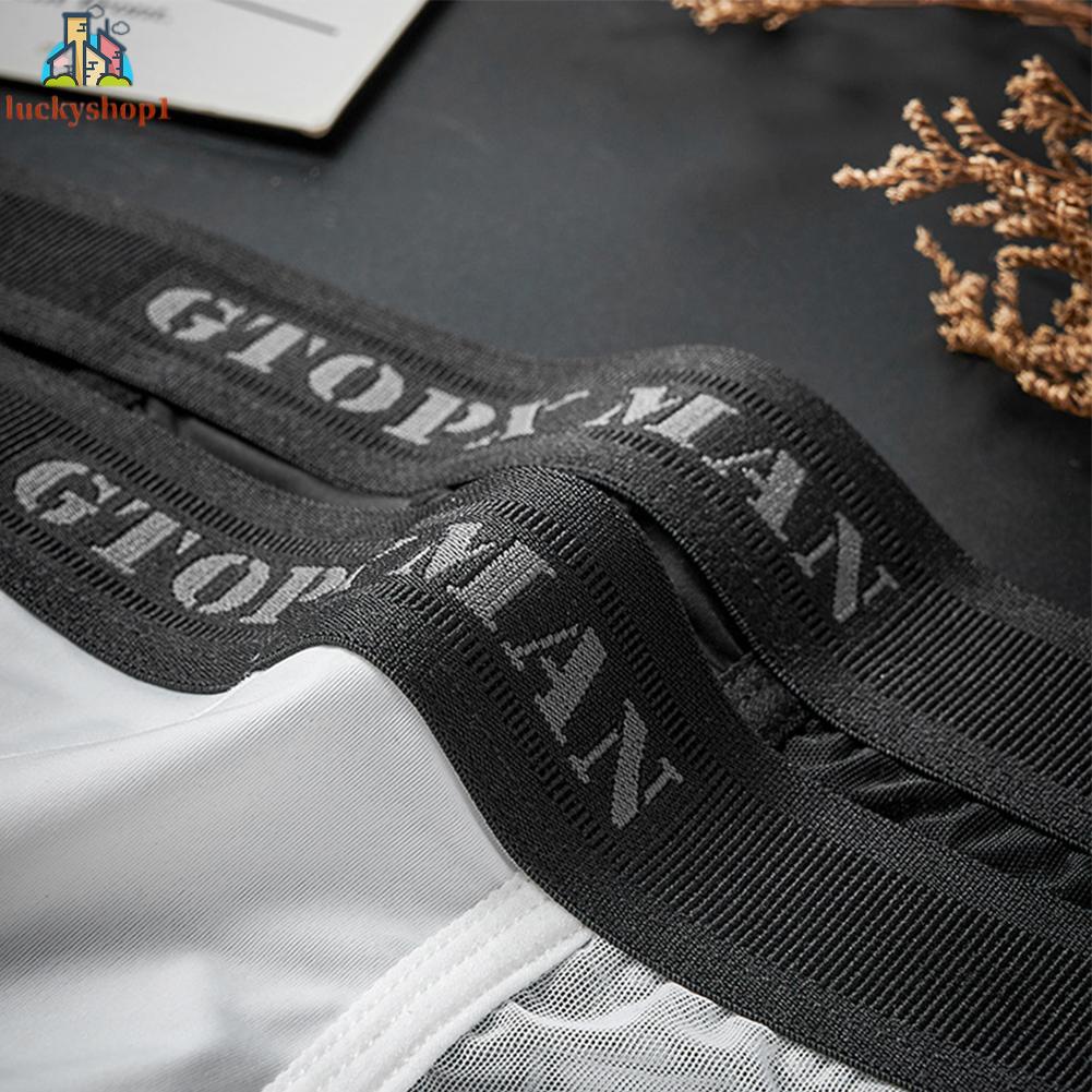 Quần Lót Lụa Lạnh Lưng Thấp Thoáng Khí Cho Nam