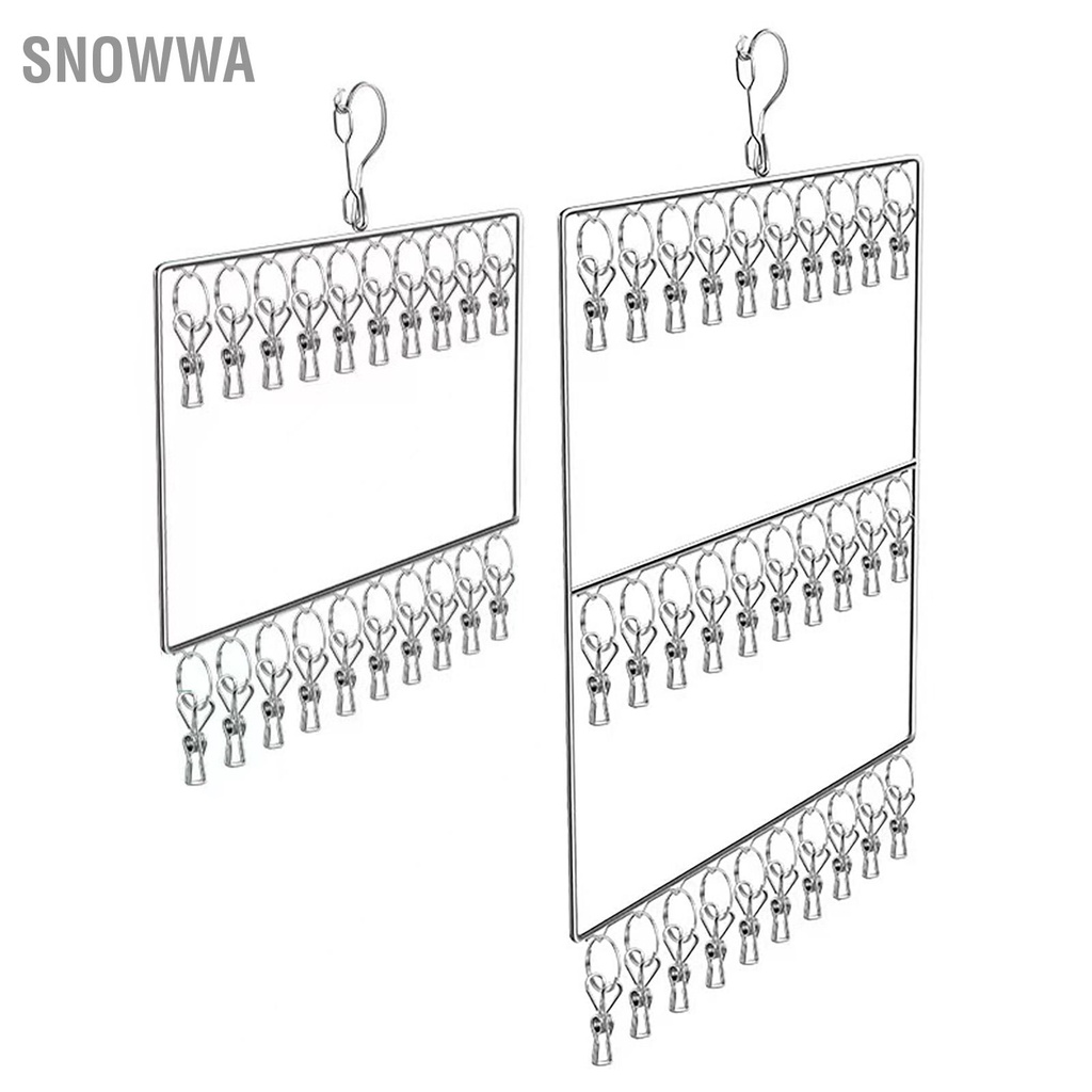 Snowwa Giá Phơi Inox Nhiều Tầng Treo Quần Áo Nhà Ký Túc Xá Ban Công Chống Gió