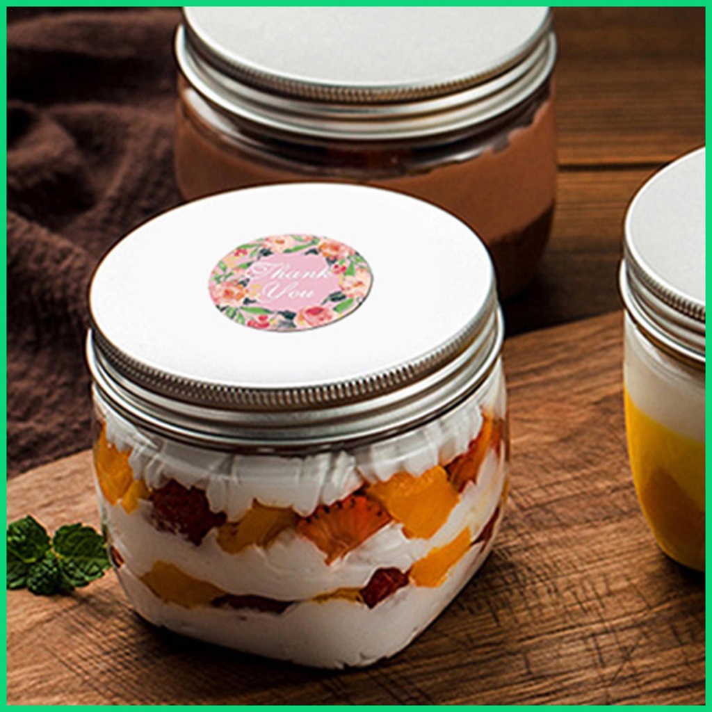 Nhãn Dán Thank You Họa Tiết Hoa 8 Thiết Kế Tự Dính 1 Inch Trang Trí Doanh Nhân