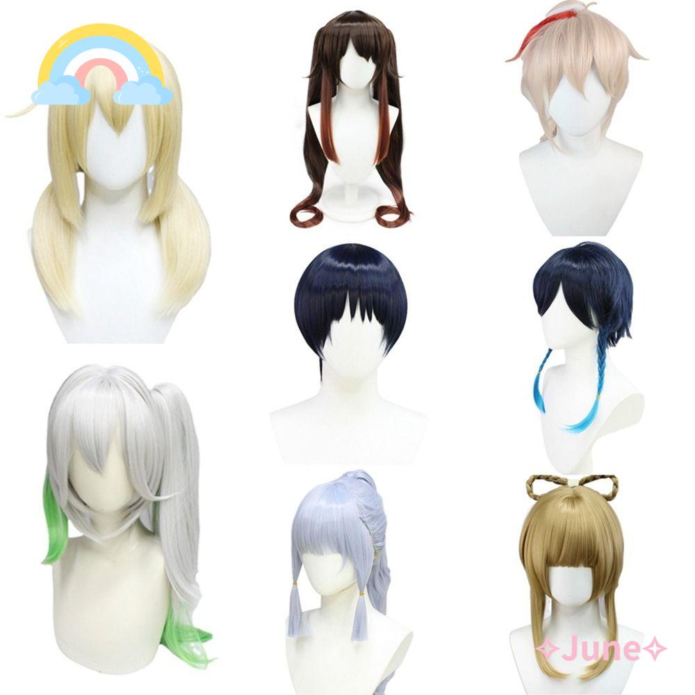 JUNE Bộ Tóc Giả Dài Sợi Tổng Hợp Hóa Trang Nhân Vật Anime Thời Trang Cho Nam Và Nữ