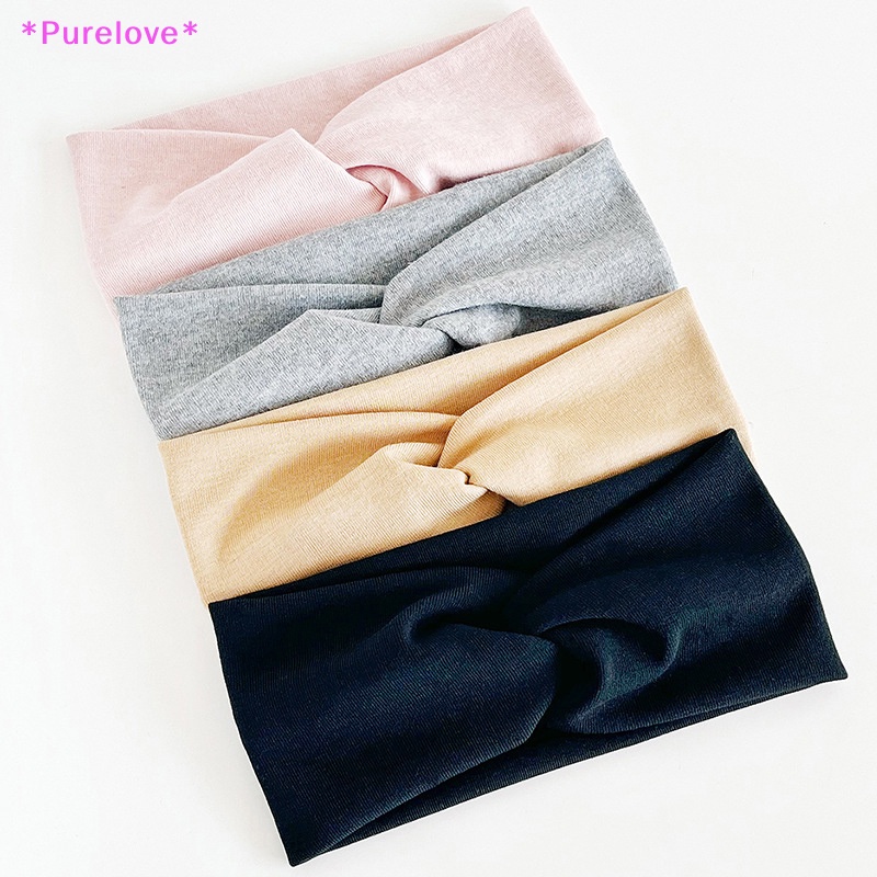 Băng Đô Thể Thao Co Giãn Màu Trơn Thắt Nơ Chéo Thời Trang Dành Cho Nữ Mới