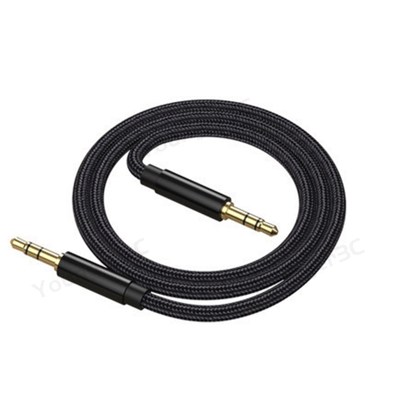 Dây Cáp Âm Thanh Bện Dây Dài 1 / 2 / 3M Chuyển Đổi Đầu Cắm 3.5mm Cho Điện Thoại / Máy Nghe Nhạc Mp3