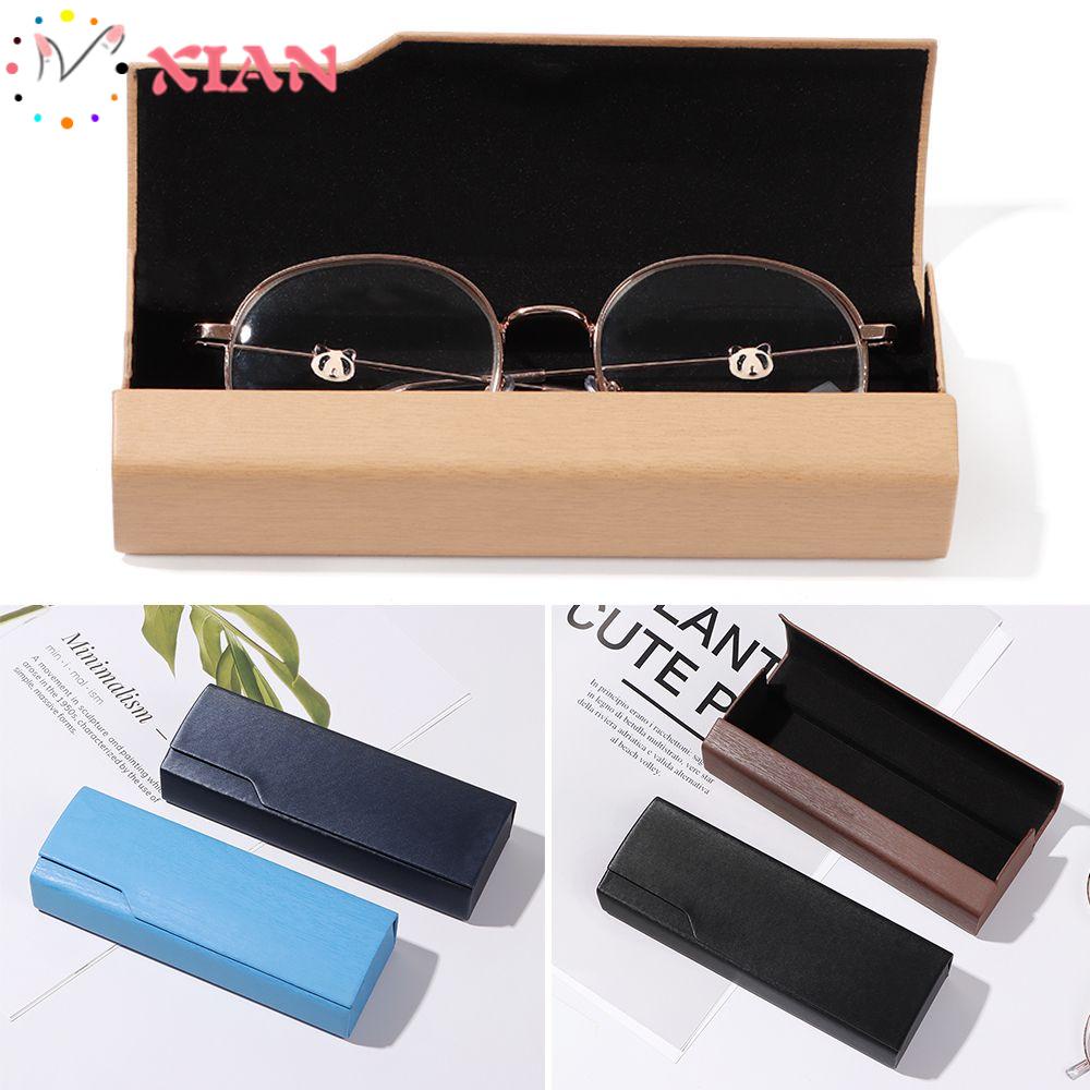 XIANTIN Hộp Đựng Mắt Kính Hình Chữ Nhật Vân Gỗ Mới