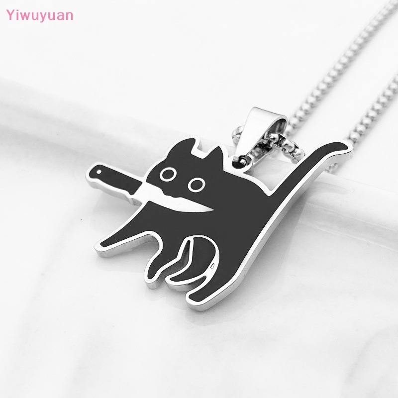 < Yiwuyuan > Vòng cổ Mặt Hình Mèo Pochita Phong Cách Punk Dễ Thương Làm Quà Tặng Cho Nam Và Nữ
