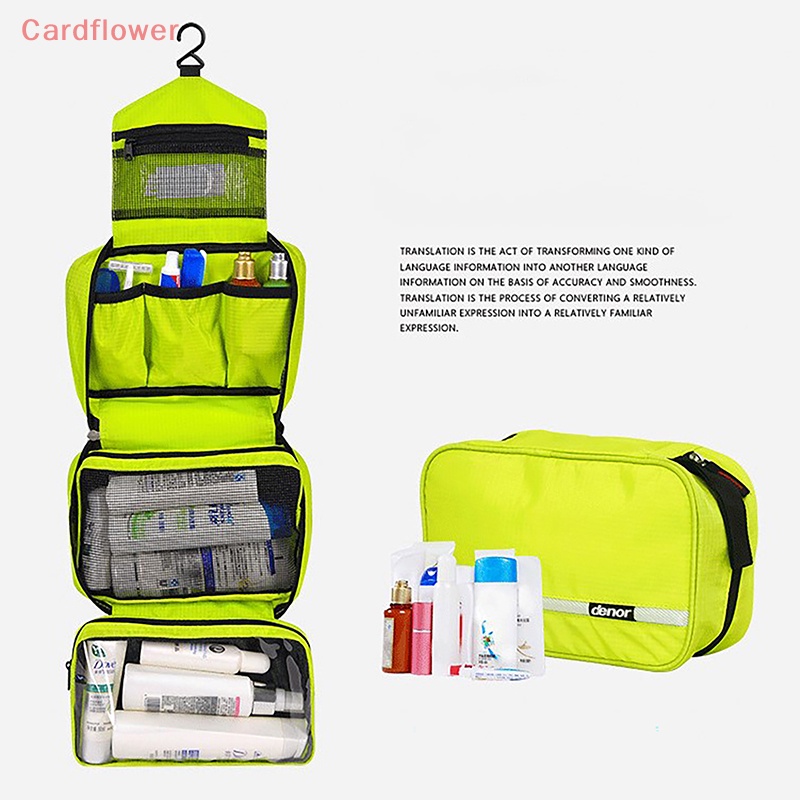 &lt; Cardflower &gt; Túi Đựng Mỹ Phẩm / Đồ Vệ Sinh Cá Nhân Du Lịch Có Móc Treo Chắc Chắn Cho Nam Và Nữ Mới