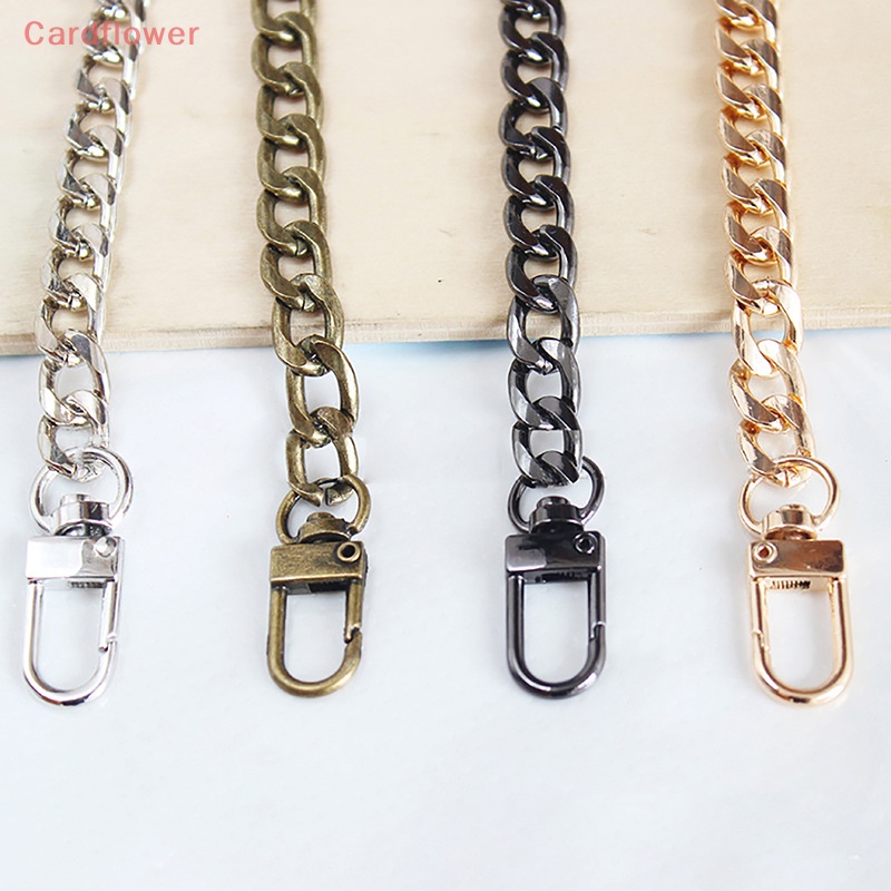 Dây Đeo Túi Xách Dạng Xích 20cm Bằng Kim Loại Màu Vàng / Bạc / Đen DIY Mới