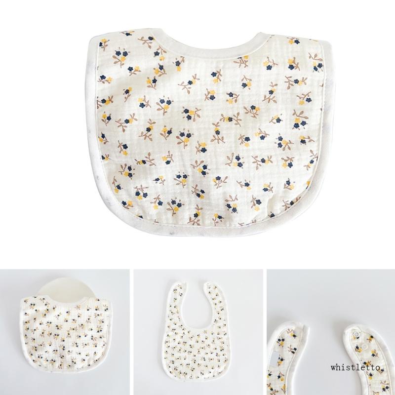 Yếm Ăn Cotton Thoáng Khí In Họa Tiết Xinh Xắn Dành Cho Các Bé