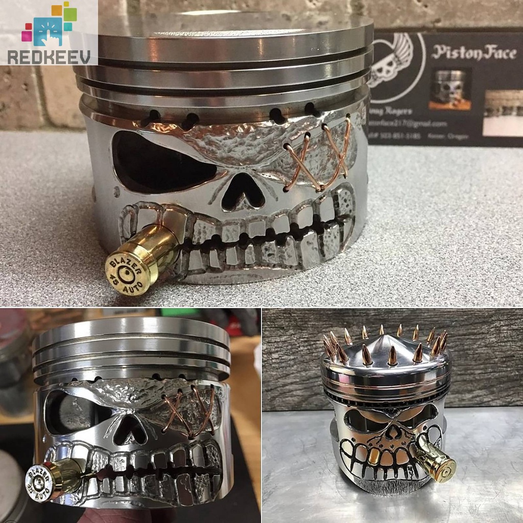 Mô Hình Đầu Lâu Piston Bằng Nhựa Resin Điêu Khắc Trang Trí Halloween