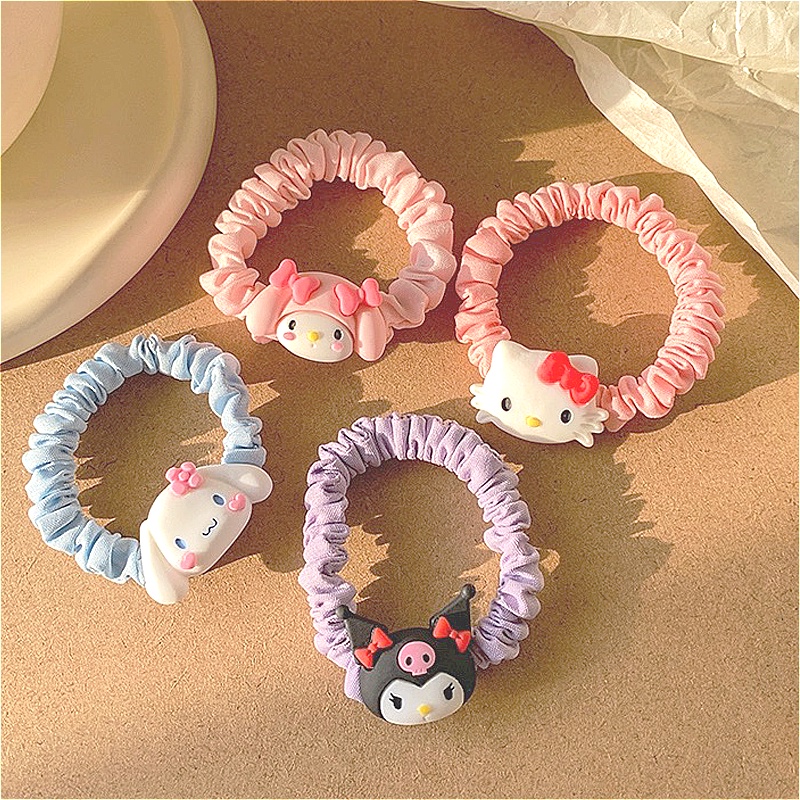 Dây Cột Tóc Sanrio Họa Tiết Hoạt Hình Thời Trang Mùa Hè