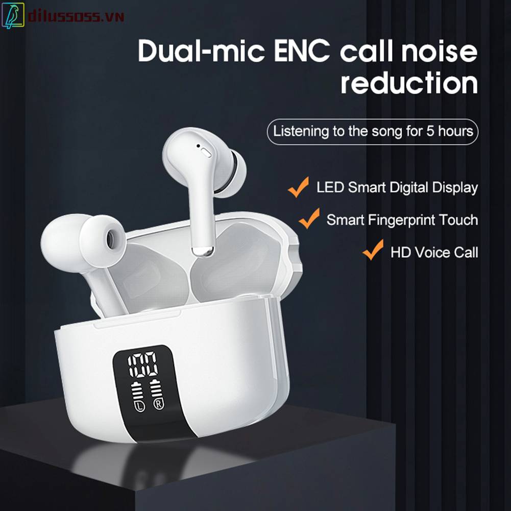Tai Nghe Nhét Tai Bluetooth M48pro IPX6 Chống Nước Có Màn Hình LED Hiển Thị