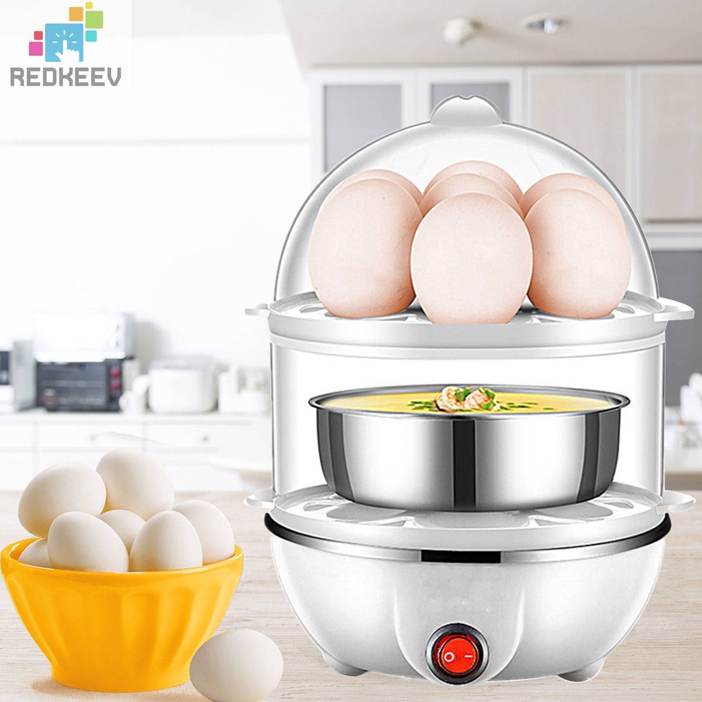 Máy Hấp Trứng 2 Tầng Mini Tiện Lợi