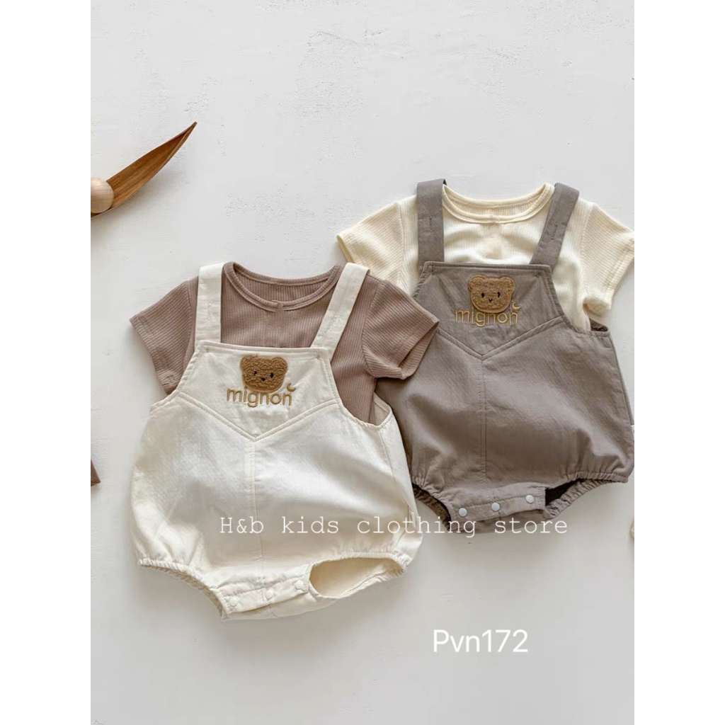 SET ÁO THUN KÈM YẾM RỜI CHO BÉ 4-15KG