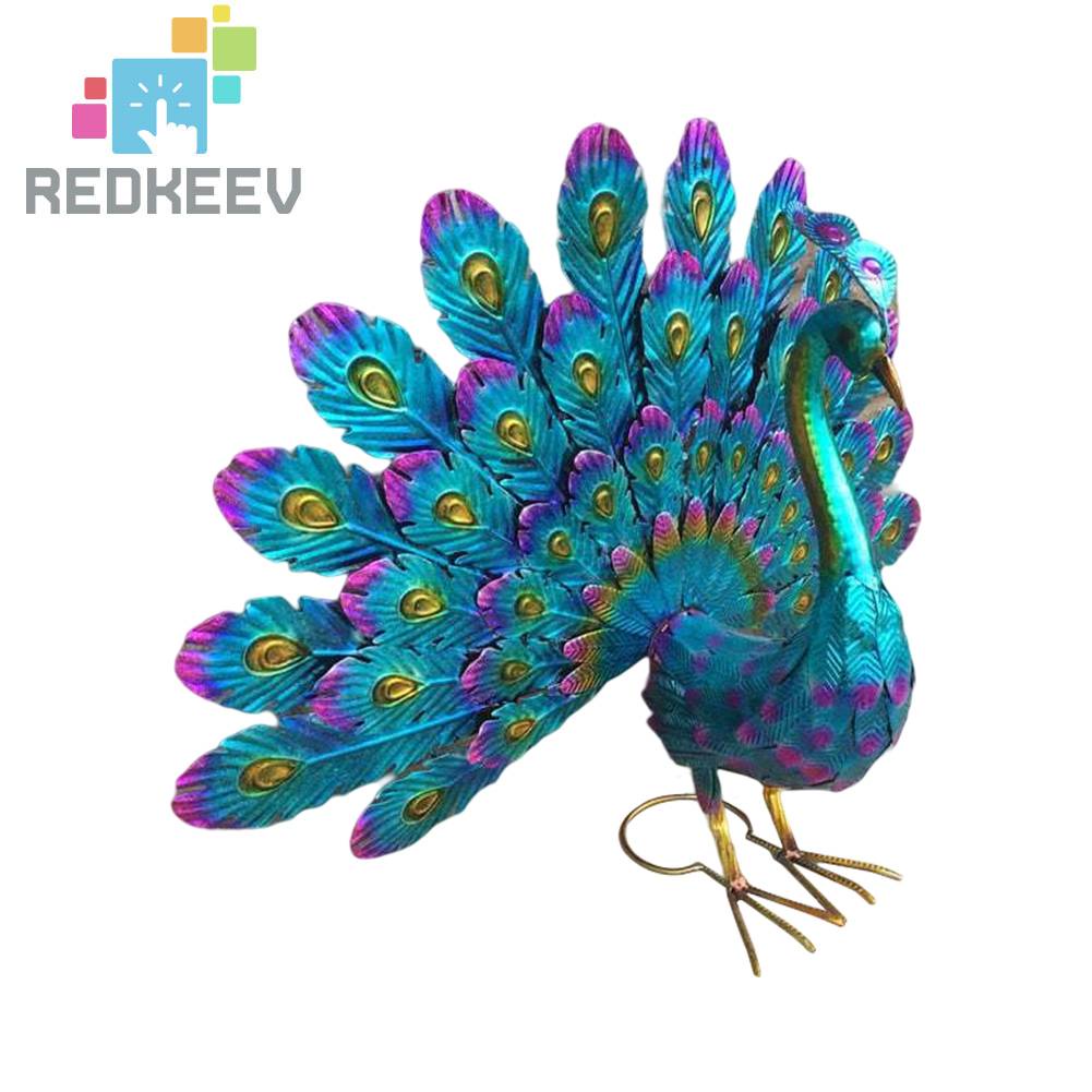 Mô Hình Chim Công Bằng Sắt Chống Nước Dùng Trang Trí