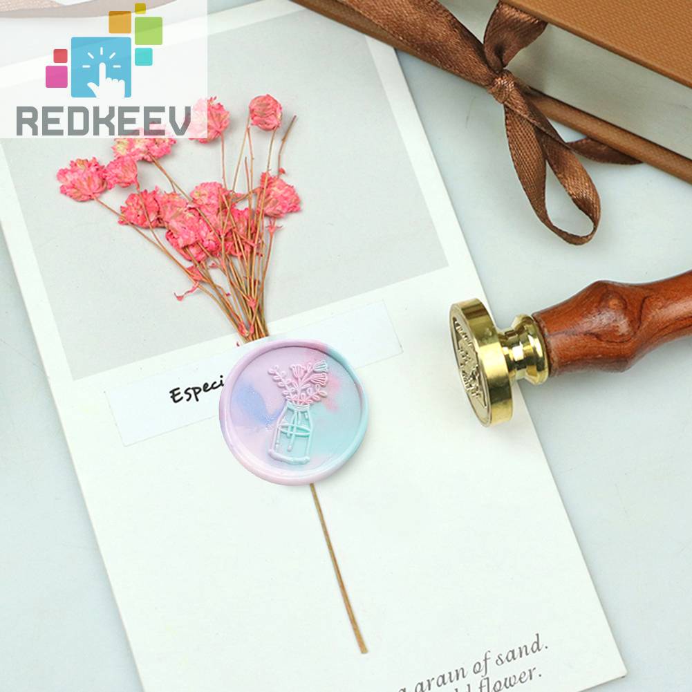 Con Dấu Hình Tròn Tráng Men Dùng Trang Trí Lọ Hoa DIY