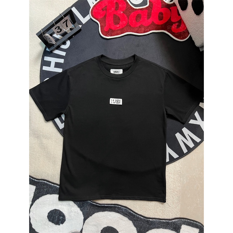 M-ai-bon &amp; M-ar-gie-la88- Áo Thun Tay Ngắn Logo Nhãn Dán Kỹ Thuật Số Đơn Giản Thời Trang Đường Phố UnisexYFSYR