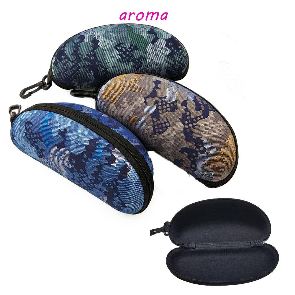 AROMA Hộp Đựng Kính Mát Có Khóa Kéo Phong Cách Vintage Giá Đỡ