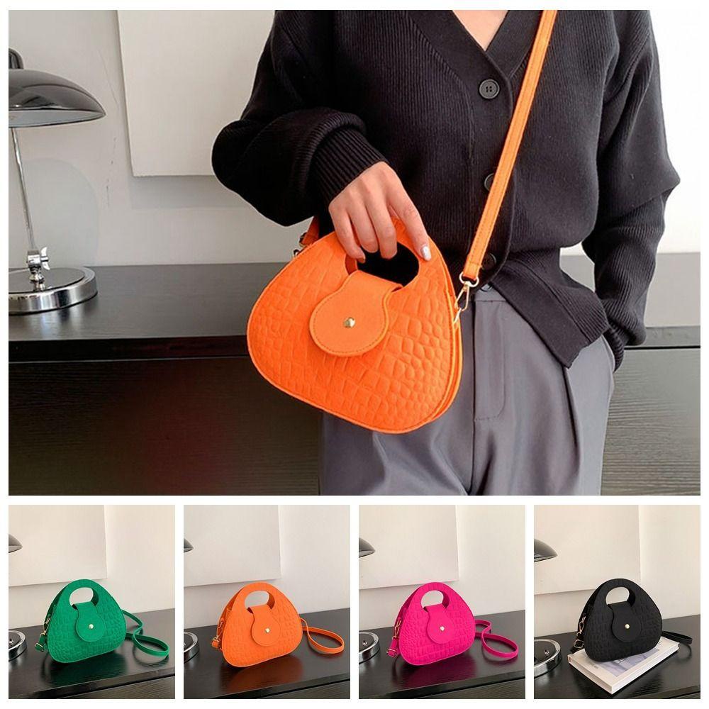 Túi Đeo Chéo Vai Bằng Vải Nỉ Màu Trơn Thời Trang Dành Cho Nữ