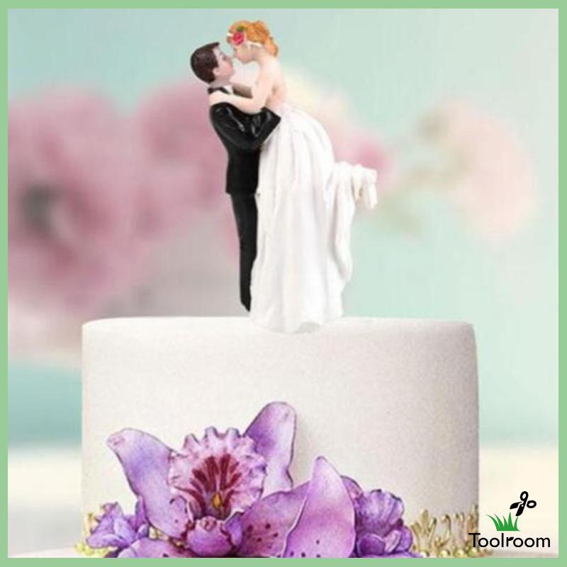 Topper Trang Trí Bánh Kem Hình Cô Dâu Chú Rể