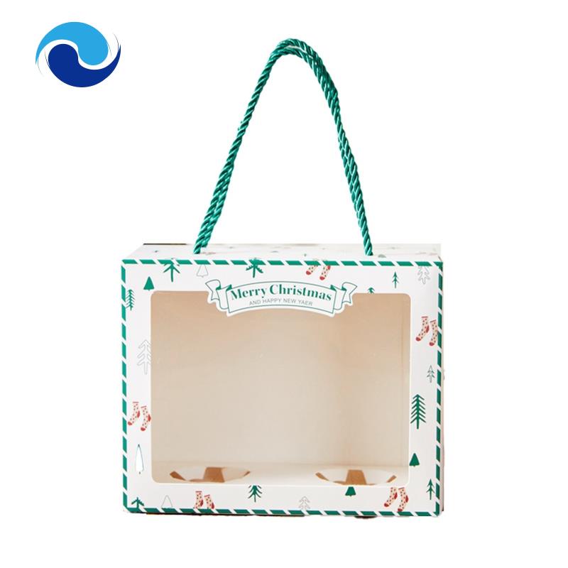 Set 5 Hũ Đựng Kẹo / Sô Cô La Có Tay Cầm Trang Trí Giáng Sinh / Năm Mới