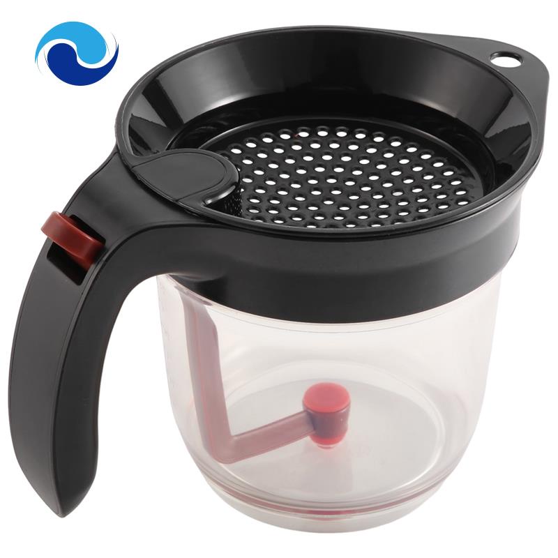 Cốc Đong Tách Dầu 1000ML Kèm Bộ Lọc Thả Đáy Chuyên Dụng Cho Nước Sốt Gravy Và Các Dung Dịch Khác