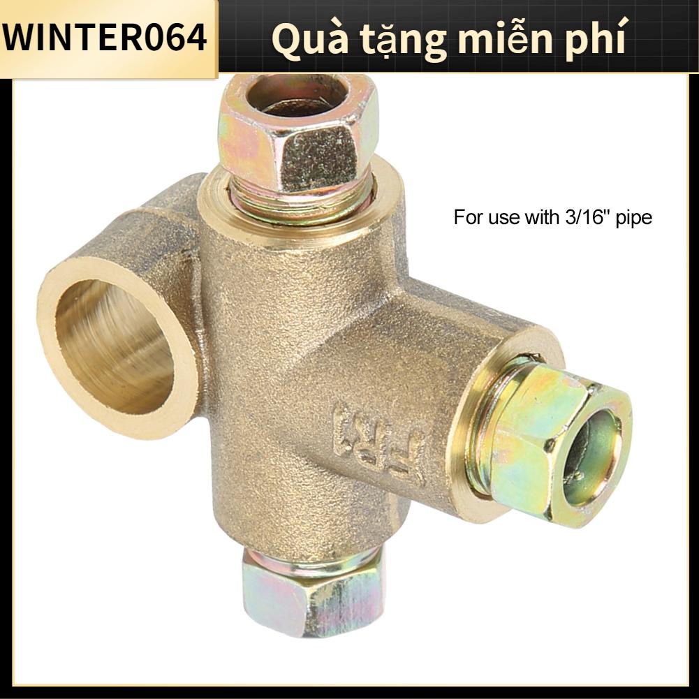 Winter064 Tee phanh 3 chiều hình chữ T với đai ốc nam Short Union M10 3/16in Ống 10 mm