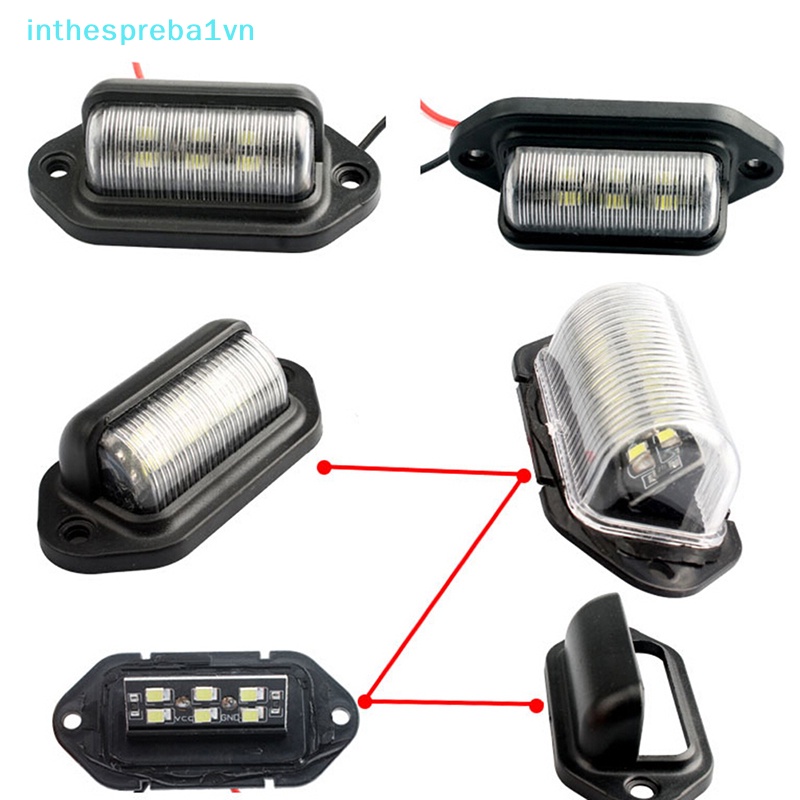 1 Đèn LED 6 Bóng 12V Chống Nước Gắn Biển Số Xe Hơi / Tàu Thuyền