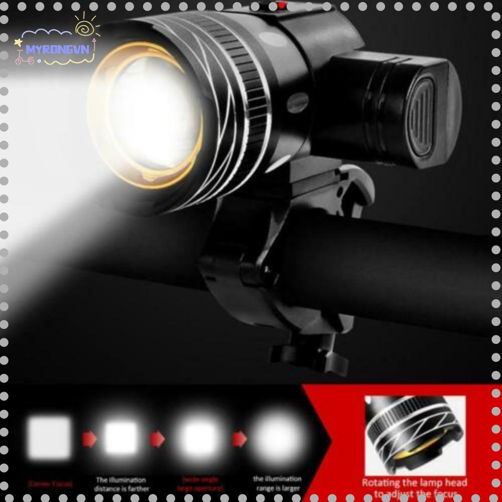 MYRONGVN Đèn LED Sạc USB Có Thể Xoay 360 Độ Cho Xe Đạp