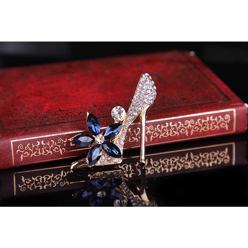 Ghim Cài Áo Hình Hoa Đính Đá Pha Lê Thời Trang