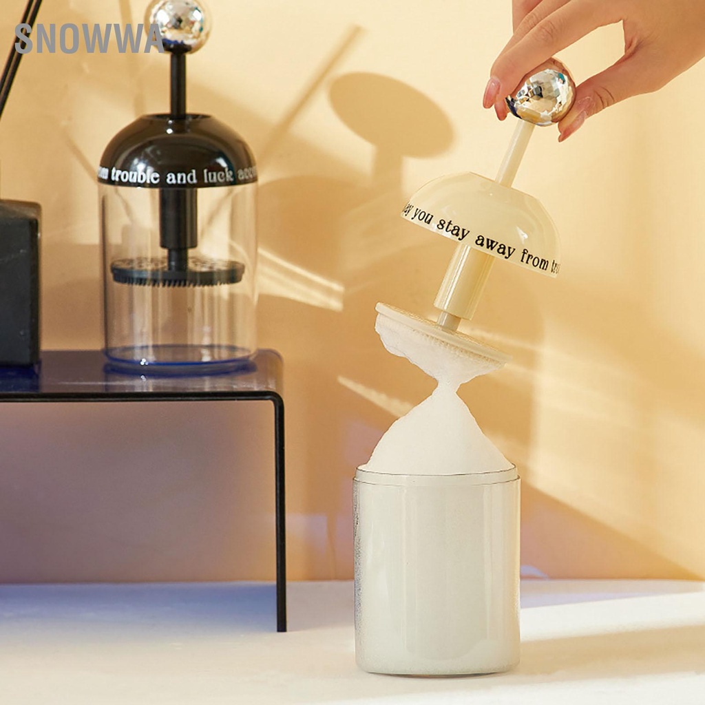 Snowwa Trắng Bạc Rửa Mặt Máy Tạo Bọt ABS An Toàn Thiết Thực Chăm Sóc Da