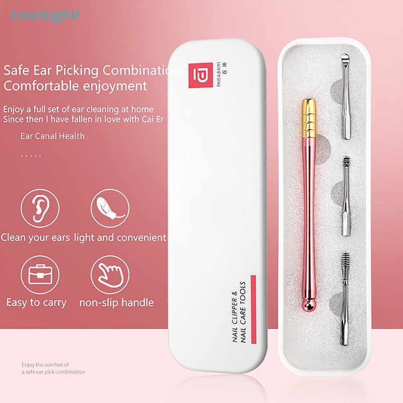 Bộ 3 Dụng Cụ Lấy Ráy Tai Bằng Thép Không Gỉ Chuyên Nghiệp