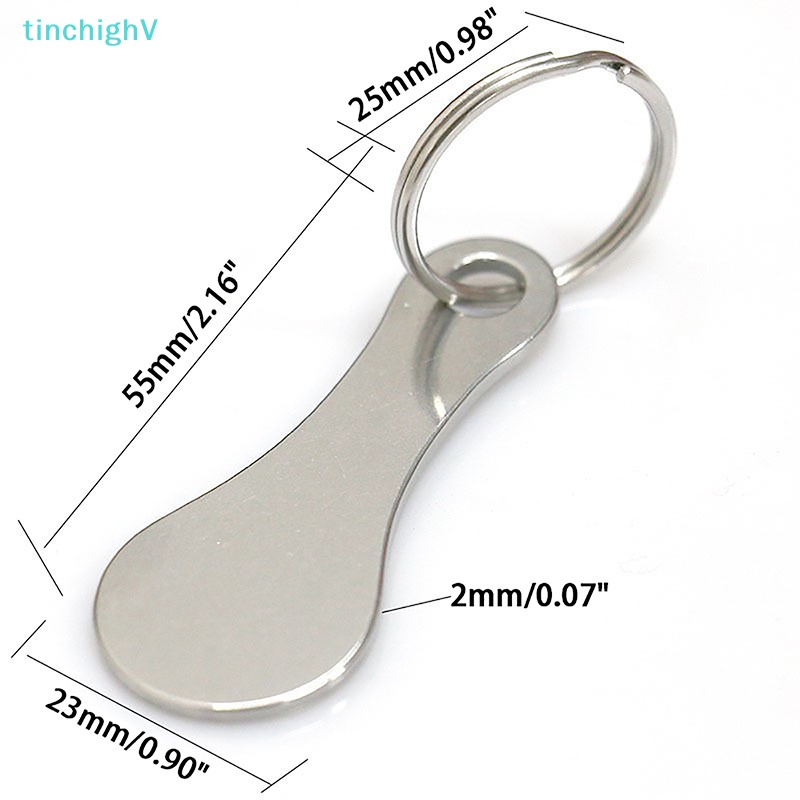 [TinchighV] Móc Chìa Khóa Xe Đẩy Mua Sắm Bằng Hợp Kim Tái Chế Được Ch