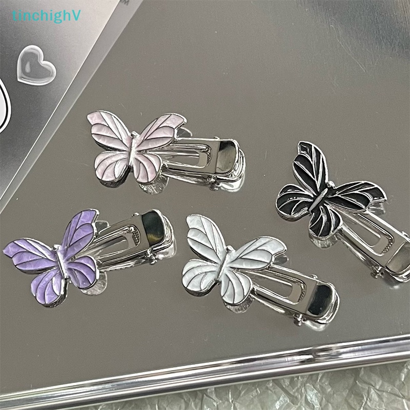 Kẹp Tóc Bướm Bằng Kim Loại Y2K Thời Trang Cá Tính