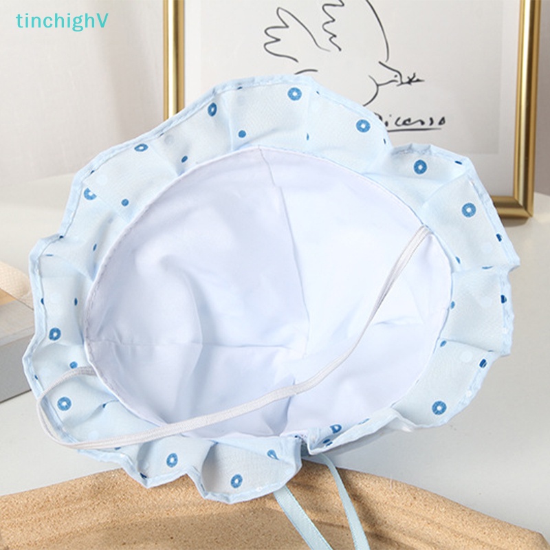 Nón Bucket Mỏng Họa Tiết Chấm Bi Đính Nơ Dễ Thương Cho Bé