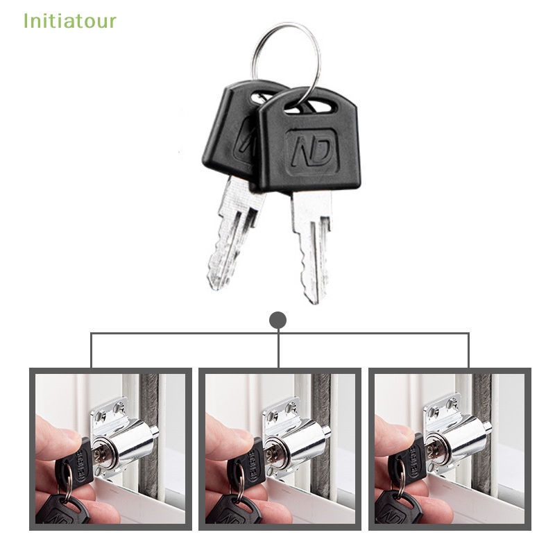 Bộ Khóa Cửa Trượt + 2 Chìa Khóa Chống Trộm Bảo Vệ An Toàn Cho Bé