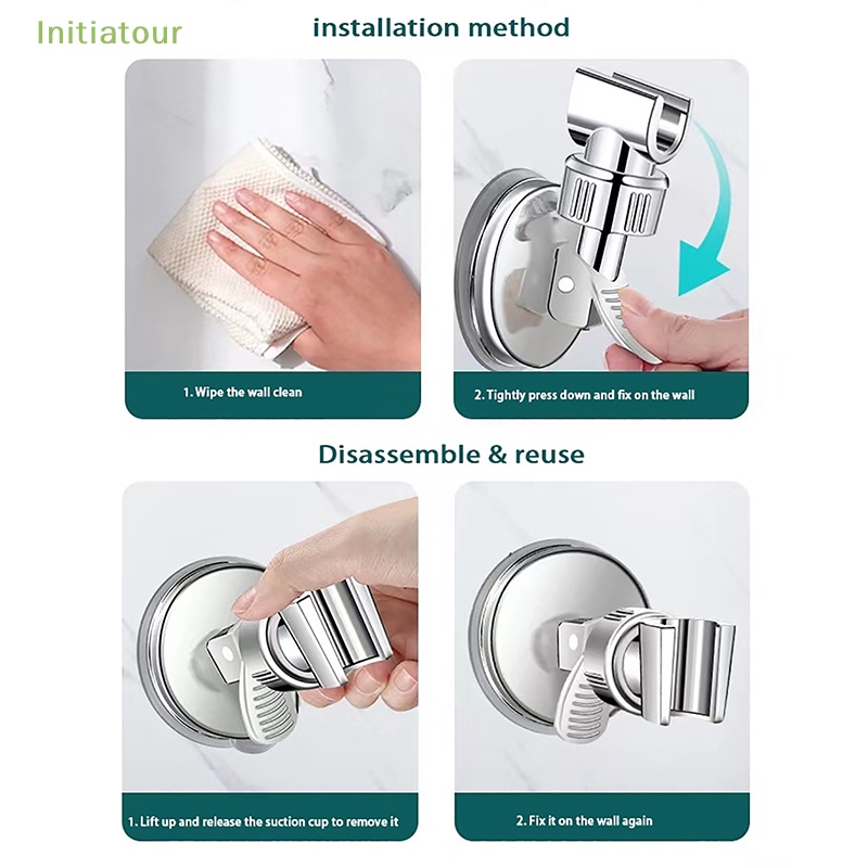 Giá Đỡ Vòi Hoa Sen Có Cốc Hút Chân Không Mạnh Mẽ Điều Chỉnh Được Cho Nhà Tắm