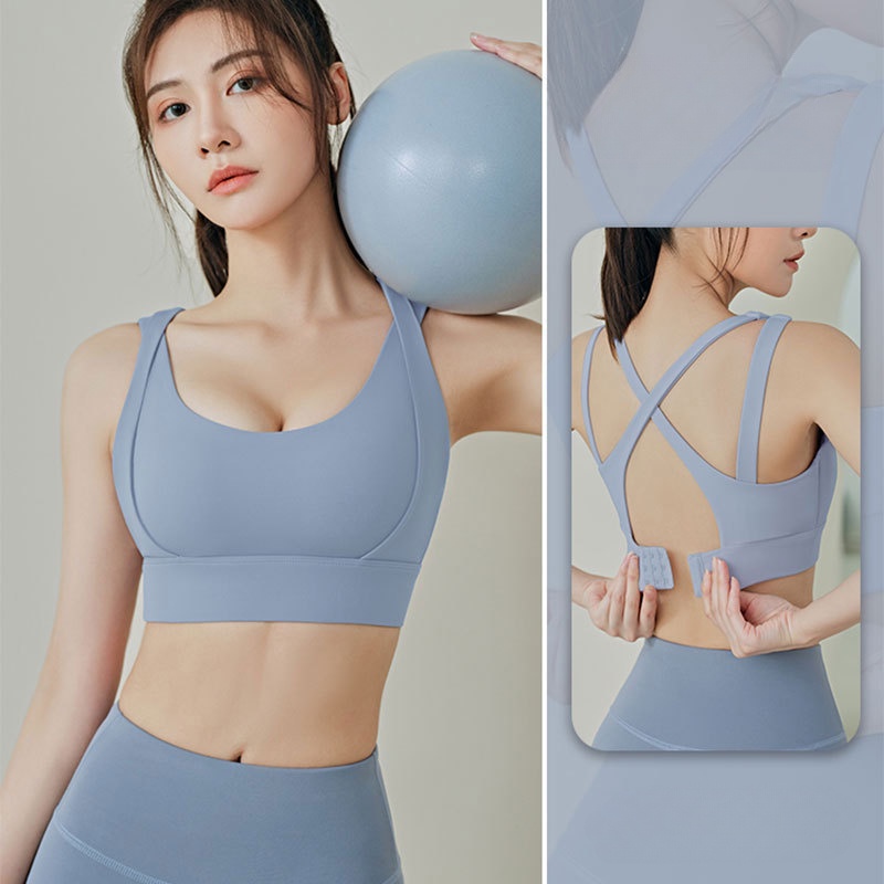 Áo Ngực Thể Thao Cài Khóa Sau Lưng Chịu Lực Tốt Chống Sốc Tháo Rời Được Tiện Dụng Cho Nữ