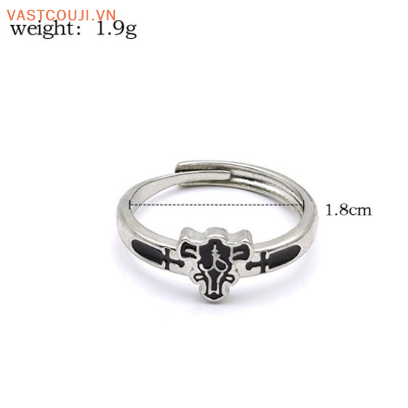 Nhẫn Hợp Kim Họa Tiết Anime Demon Asta Có Thể Điều Chỉnh Dành Cho Nam Và Nữ